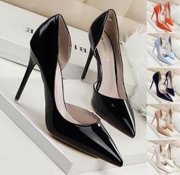 Women Pumps Sexy Thin High Heels Women Shoes 2024 New Spring Women Dress Pumps blue Shoes Pointed Toe Ladies Shoes 638-5