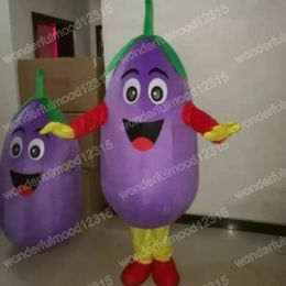 2024 Performance Eggplant Mascot Costumes Cartoon Carnival Hallowen Performance Adult Size Fancy Games Outfit Outdoor Advertising Outfit Suit