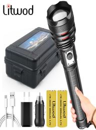 The Most Brightest 1000000LM XHP160 Led Flashlight Zoomable TypeC USB Chargable Torch Light 18650 26650 Battery Lantern3504769