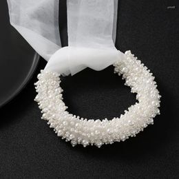 Hair Clips Icazo Xianmei Bridal Wedding Imitation Pearl Band Luxury Artificial Crystal Party Holiday Headwear