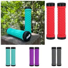 2 Pcs Antiskid Silicone Bicycle Grips Retro Double Locking Ring Bike Handlebar Grip High Quality Cuff 231221