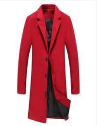 New Men Red Wool Blends Suit Design Wool Coat Men Casual Trench Coat Design Plus Size 5xl Slim Fit ice Suit Jackets19618049