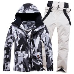 Ski Suit Men Winter Warm Windproof Waterproof Outdoor Sports Snow Jackets and Pants Ski Equipment Snowboard Jacket Men 231220