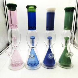 16inch Glass Bong Beaker Percolator Bong 19mm Joint Water Pipe with Downstem and Bowl