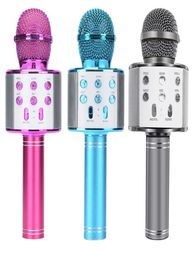 Bluetooth wireless handheld microphone portable karaoke USB microphone professional speaker home KTV radio studio4410635