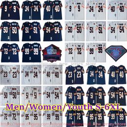 Custom S-6XL Throwback 1919-1999 Football 9 Jim McMahon Jersey Stitch 23 Devin Hester 34 Walter Payton 40 Gale Sayers 50 Singletary 51 Butkus Richard Dent Jerseys