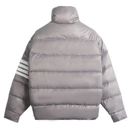 White duck down down jacket, loose fitting for both men and women, winter mid length warm jacket, trendy top