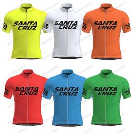 Vintage Cycling Jersey Men Santa Cruz Summer Bike Clothing Wear Shirt Tops Cozy Gel Pad Mountain Road Custom H10202787