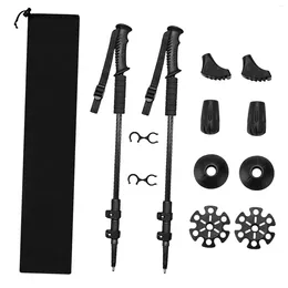 Trekking Poles 2x Mountain Telescoping Lock Stick For Walkers Hiking