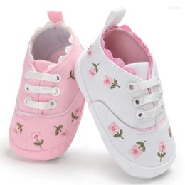 First Walkers White Lace Floral Embroidered Soft Shoes Prewalker Walking Toddler Kids Walker Baby Girl