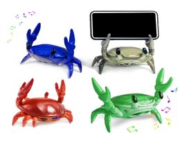 Mini Speaker Phone Holder Crab Button Bluetooth Animal Shape Wireless Super High Sound Exquisite Design6159267