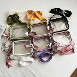 Hot Sale Clear Pvc Jelly Purses Hand Bags Fashion Cute Clear Stadium Bag New Style Women's Shoulder Bags With Zipper FMT-4146