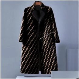 Womens Trench Coats Long Cloak Women Mature Jacket Fashion Letters Printing Coat Girls Casual Windproof 22Fw Winter Clothes Drop Deliv Dh0Eq