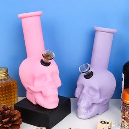 Unique Skull bong ash catcher hookah degree male joint bowl bubbler oil rig smoking pipe