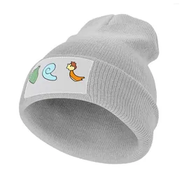 Berets Water Fire Grass Knitted Cap Fashion Beach Male Vintage Girl'S Hats Men's