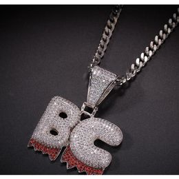 Hip Hop Jewellery Iced Out Custom Name White Drip Letters Chain Necklaces & Penda jllZgL yy dhhome250e