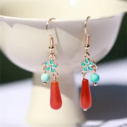 Dangle Earrings 1 Pair Chinese Ancient Style Ear Hooks Hanfu Cheongsam Retro Handmade Jewellery Women Girl Jewellery Gift