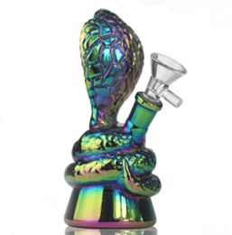 6.3 Inch Dab Rig Hookahs dazzle light Snake Bongs novelty mini Bong hookah Diffused Downstem Oil Dab Rigs Glass Water Pipe