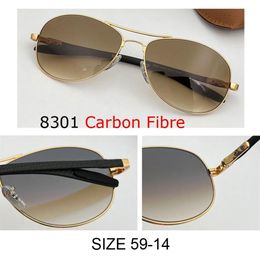 Top quality lmetal oval frame Sunglass for Men Women Driving Round sunglasses with carbon Fibre leg Retro Male Female UV400 Oculos303b