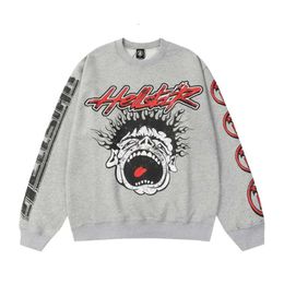 Designer Hoodies Hellstar Hoodie Vintage Sweatshirts Portrait High Street Tide Hip Hop Thickened Athleisure Hand Painted Pockets Sweaters 10l1yc