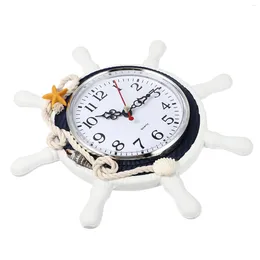 Wall Clocks Mediterranean Clock With Rope Decor Ticking Silent Decoration (Random Color)