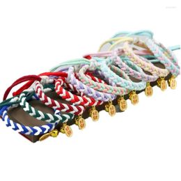 Dog Collars Fashion Cat Necklace Knitted Cotton Collar Adjustable TRecruiting Wealth And Receiving Blessings Tag Woven Kitten