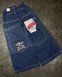JNCO American Baggy Jeans Y2K Hip Hop Rock Men Women cargo pants Vintage Embroidery Pattern Harajuku wide leg jeans Streetwear 231220