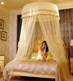 Mosquito Net 5 Sizes Round Bedding Bedroom Insect Prevent Sleeping Curtain Dome Top Princess Bed Canopy Netting For Double2267875
