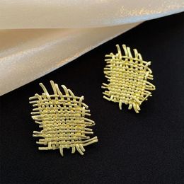 Stud Earrings Vintage Irregular Woven Mesh For Women Nets Retro Temperament Party Jewellery Accessories Gift