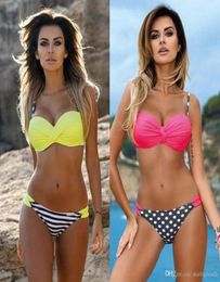 3D Blooming Flower Bikini Set Women Tie Side Pantie Triangle Removable Push up Enhancement Padding ouc659848791