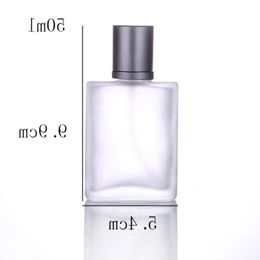 Frosted Clear Refillable Glass Spray Bottles 50ml with Mist Sprayer for Perfume Aromatherapy Ohupm