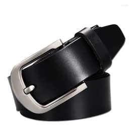 Belts 3.8CM Wide Men's Belt Genuine Leather For Men Fashion Business High Quality Cowhide Waistband Male Man