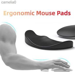 Mouse Pads Wrist Rests Ergonomic Mouse Pads With Comfortable Gel Wrist Rest port Durable Non-Slip Base Mousepad Gel Wrist Rest Computer Mouse PadsL231221