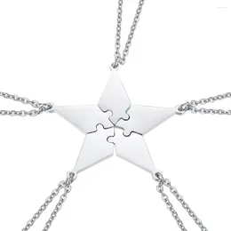 Pendant Necklaces 5 Pcs Locket Neck Decoration Puzzle Necklace Pentagram Jewellery Accessories Friends Miss