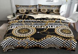 Bedding Sets 3D Luxury Baroque Circle Duvet Cover Set Custom Design Comforter Twin Queen King Size 265x230cm Bed Linen Bedrooms9828211