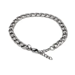 Link Bracelets Desiroman 7mm Simple Stainless Steel Men Curb Cuban Chain Fashion Women Bracelet Wrist Jewellery Gift Party