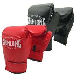 2pcs Boxing Gloves Thickened PU Leather Muay Thai Karate Punching Kickboxing Training Fighting for Women Men 231221