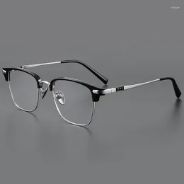 Sunglasses Frames High Quality Acetate Titanium Computer Glasses Frame Men Women Luxury Retro Optical Prescription Eyewear Fashion