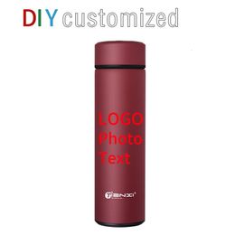 DIY Personalised Thermal Mug 500ML Thermos Bottle Text Customised Gift Souvenir Leak-Proof Vacuum Cup Water Cup Tea Infuser 231220