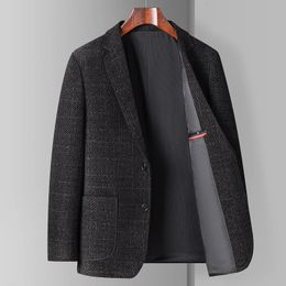 Fashion Casual Suit Men Autumn and Winter Light Luxury Business Single West Texture Sense Will Be Ironed Men's Coat 231220