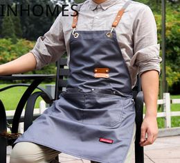 Aprons Custom Logo Apron Cowboy Restaurant Flower Baking Work Barista Milk Coffee Barber Shop Chef Nails Studios Uniform Delantal 8800454