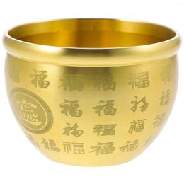 Bowls Treasure Bowl Wealth Chinese Fortune Basin Tabletop Decoration Desktop Adornment Brass Candy Home