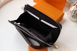 Zippy Wallets Fashion mirror quality luxury designer bag Clutch Bags Handbag Purse canvas with box W025