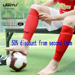 Pressure Football Foot Sock Mens Compression Shin Guard Leg Warmer Childrens Sports Board Cover Support Hosiery Calf Socks Men 231220