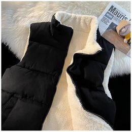 Men's Vests Legible Thicken Warm Vest Men Casual Stand Collar Sleeveless Jackets Male Solid Jacket Waistcoat Man