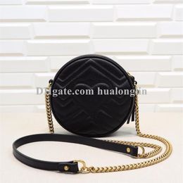 Designer Round Bag Woman Handbag Purse clutch ladies girls cards holder phone cross body Genuine Leather Original box quality2731