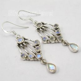 Dangle Earrings Many Color Semi-precious Stone 2" Engaent Jewellery