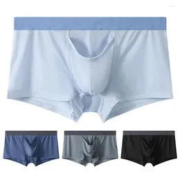 Underpants Men Cotton Elephant Nose U Convex Boxers Mid Waist Quick Dry High Elasticity Anti-septic Breathable Underwear