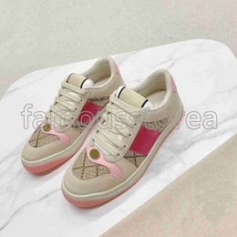 Designer Shoes Mens Shoes Classic Vintage Leathe Sneaker Low Top Women Trainer with Box