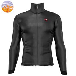 rosti Winter thermal fleece Jersey Cycling Clothes Men Long Sleeve Jersey outdoor riding bike MTB clothing warm Fleece Warm wear 231220